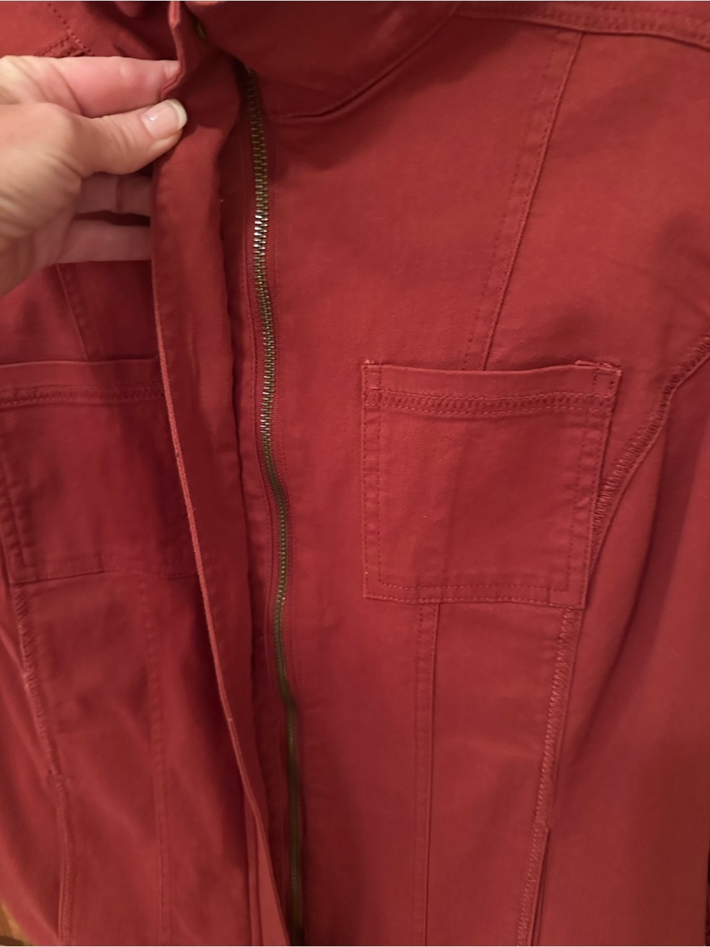 Christopher & Banks Rust Red Utility Jacket - Picture 3 of 7
